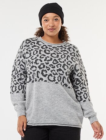 Camisola com estampado de leopardo 'Only Carmakoma'