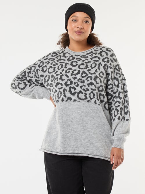 Camisola com estampado de leopardo 'Only Carmakoma' - Kiabi