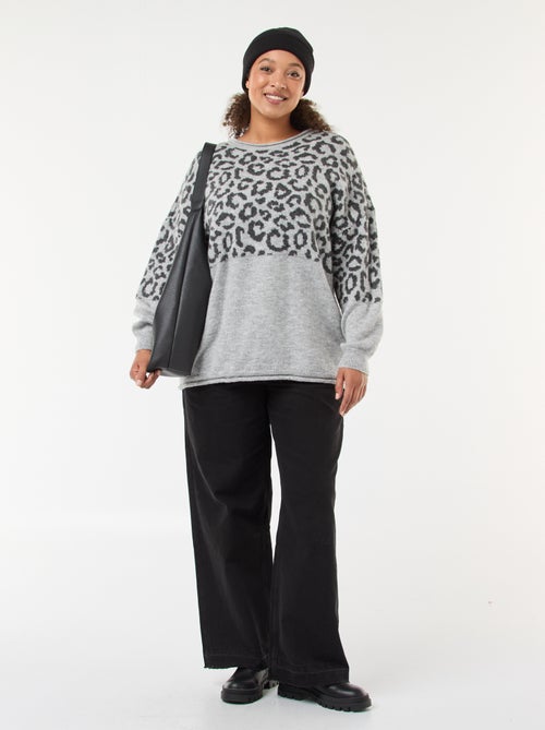 Camisola com estampado de leopardo 'Only Carmakoma' - Kiabi