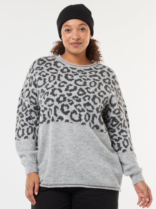 Camisola com estampado de leopardo 'Only Carmakoma' - Kiabi