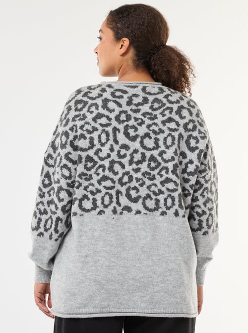 Camisola com estampado de leopardo 'Only Carmakoma' - Kiabi