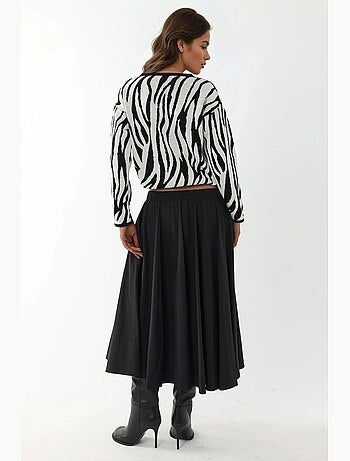 Camisola com estampado zebra e decote em v hiccup