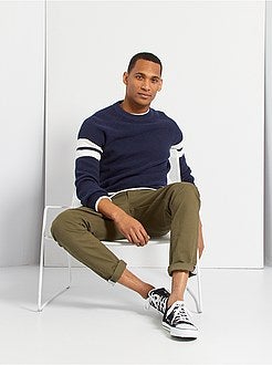 Camisola com faixas contrastadas - Kiabi