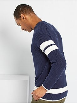 Camisola com faixas contrastadas - Kiabi