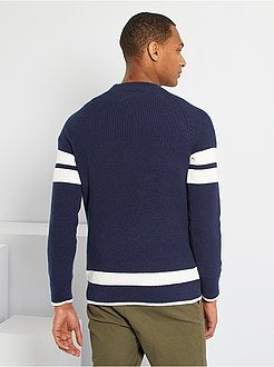 Camisola com faixas contrastadas - Kiabi