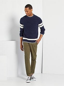 Camisola com faixas contrastadas - Kiabi