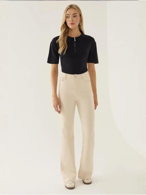 Camisola com fecho e gola polo - Kiabi Camisola com fecho e gola polo - Kiabi