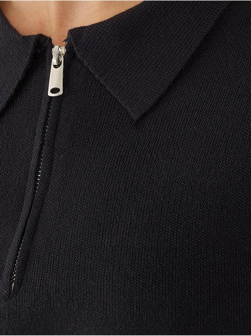 Camisola com fecho e gola polo - Kiabi Camisola com fecho e gola polo - Kiabi