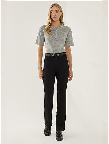 Camisola com fecho e gola polo