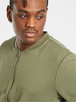 Camisola com fecho estilo bomber - Kiabi