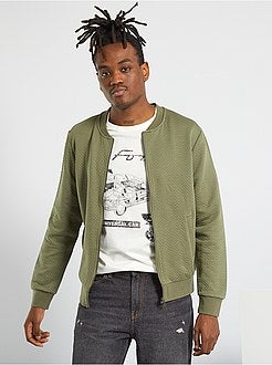 Camisola com fecho estilo bomber - Kiabi