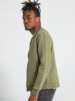 Camisola com fecho estilo bomber - Kiabi