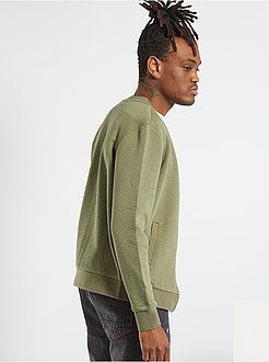 Camisola com fecho estilo bomber - Kiabi