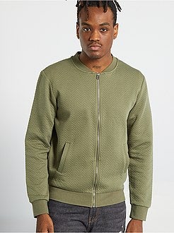 Camisola com fecho estilo bomber - Kiabi