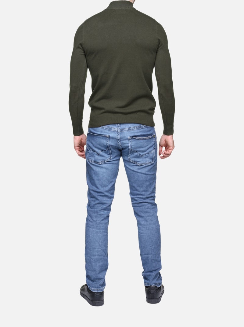 Camisola com gola alta - Kenzarro Cáqui - Kiabi