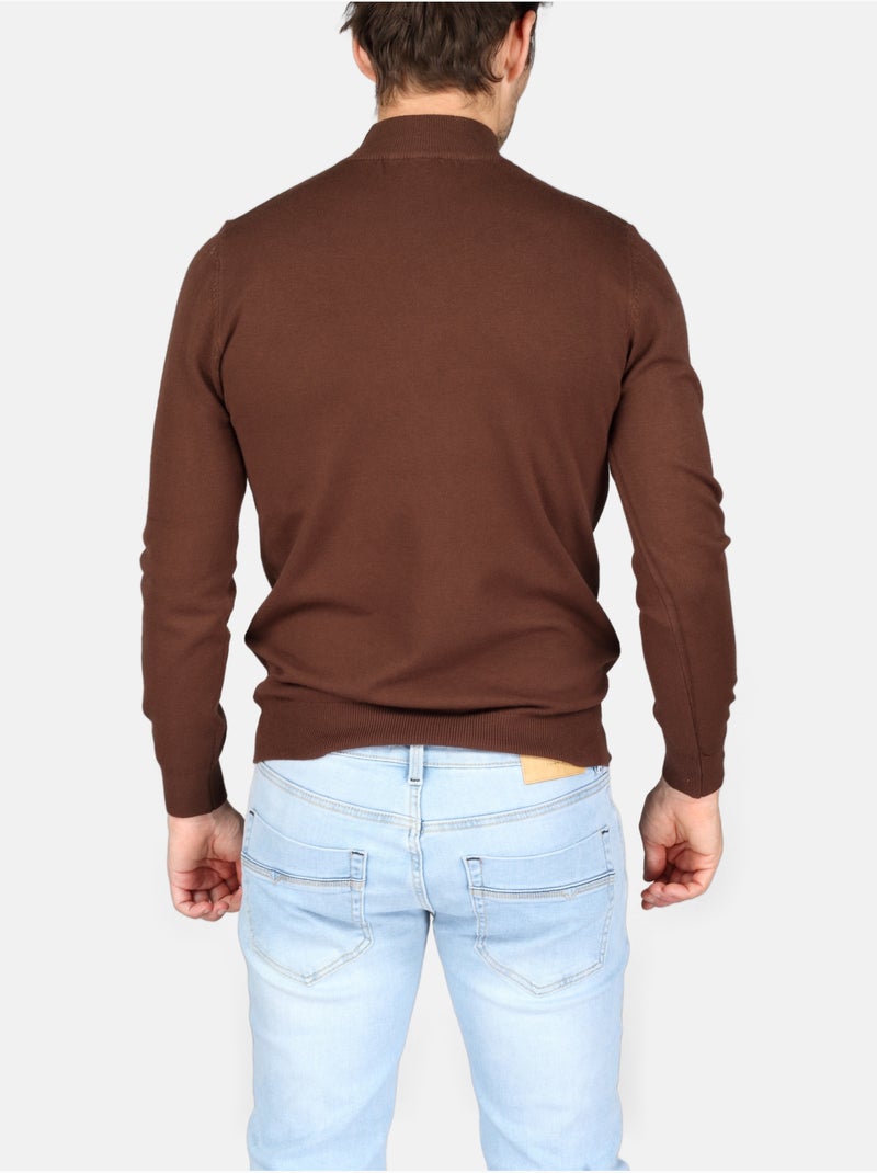 Camisola com gola alta - Kenzarro Castanho-escuro - Kiabi