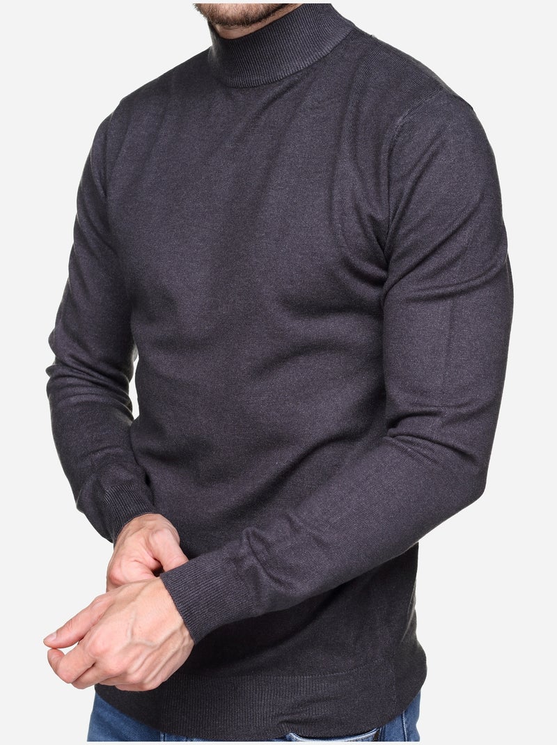 Camisola com gola alta - Kenzarro Cinza escuro - Kiabi