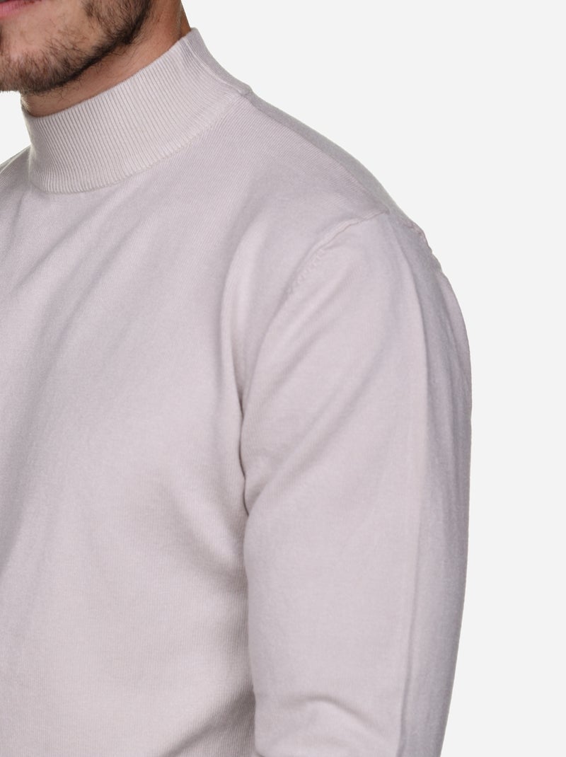 Camisola com gola alta - Kenzarro Creme - Kiabi