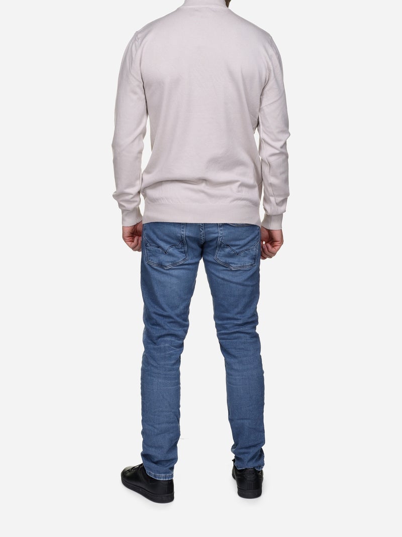 Camisola com gola alta - Kenzarro Creme - Kiabi