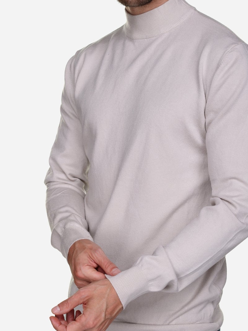 Camisola com gola alta - Kenzarro Creme - Kiabi