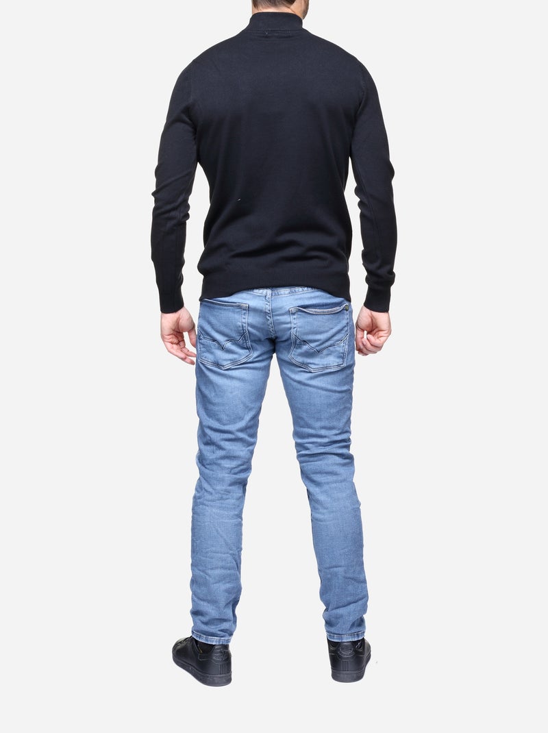 Camisola com gola alta - Kenzarro Preto - Kiabi