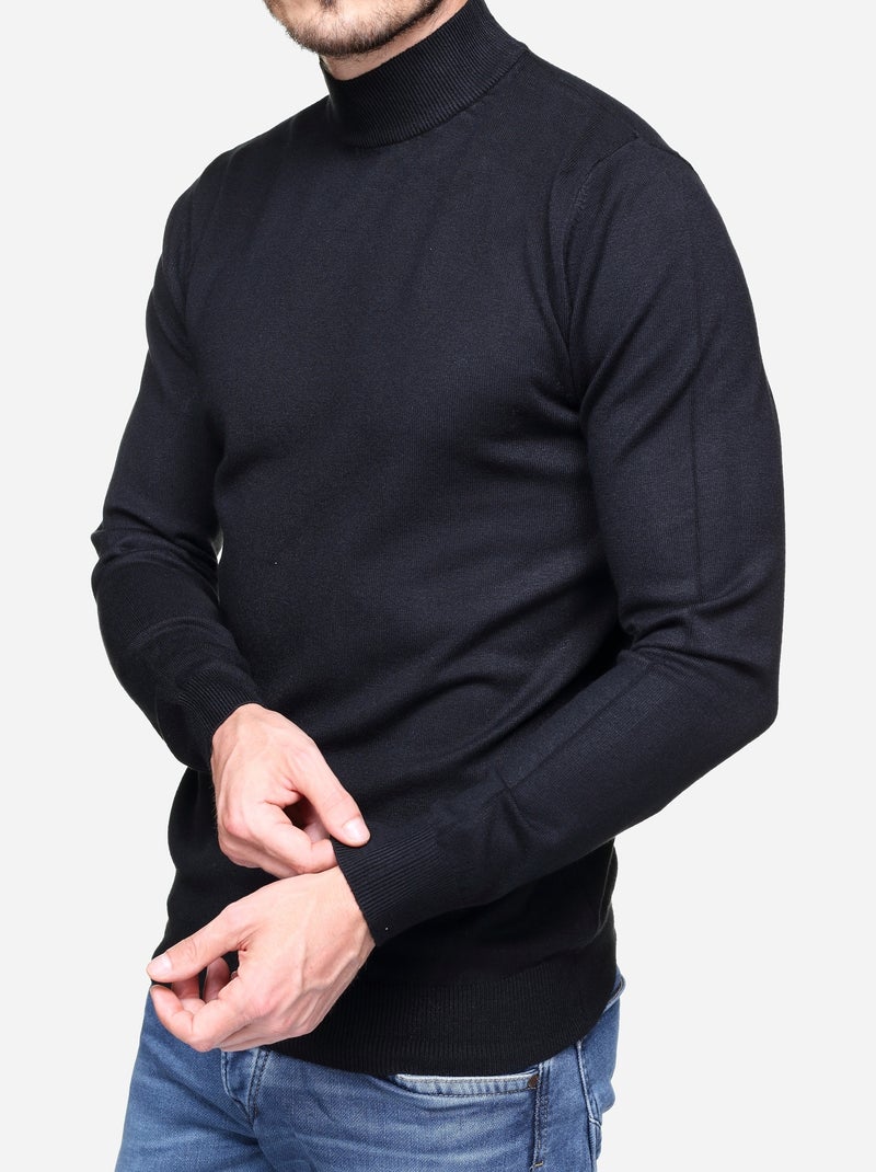 Camisola com gola alta - Kenzarro Preto - Kiabi
