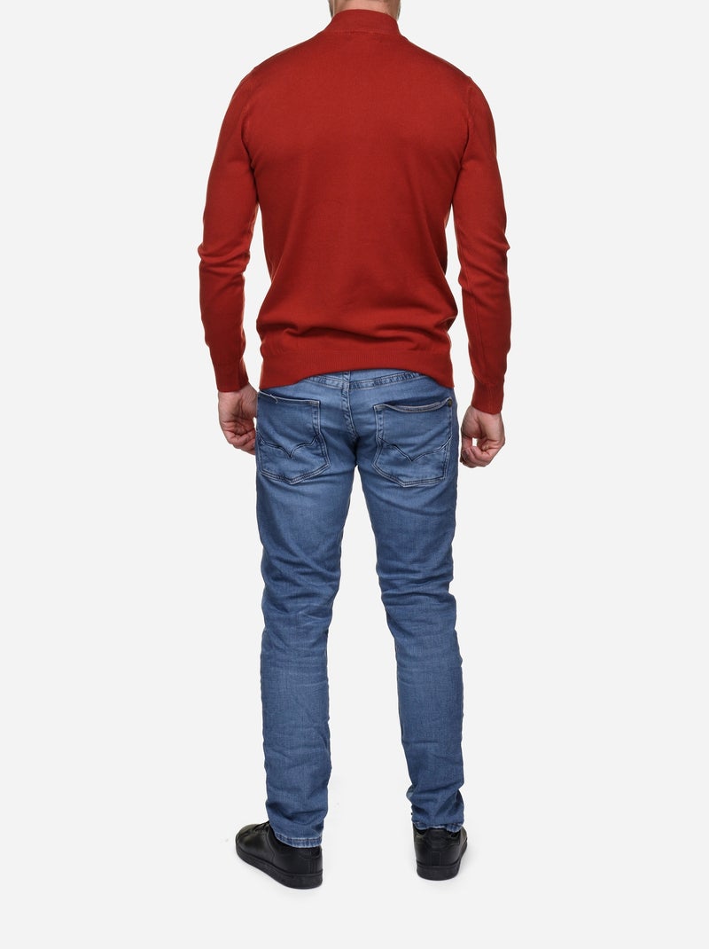 Camisola com gola alta - Kenzarro Vermelho - Kiabi