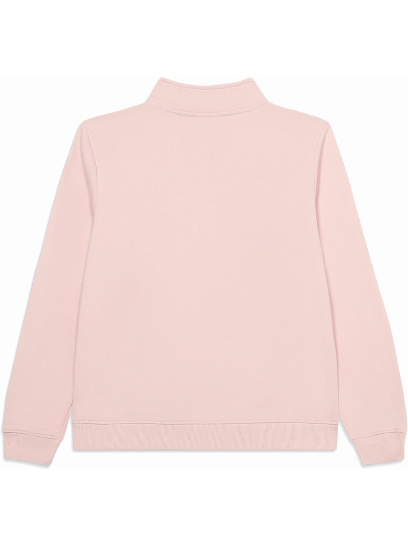 Camisola com gola alta e fecho de correr - lacoste Rosa-claro - Kiabi