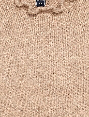 Camisola com gola alta ondulada