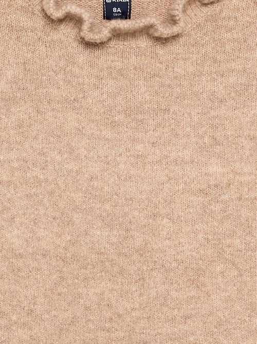 Camisola com gola alta ondulada - Kiabi