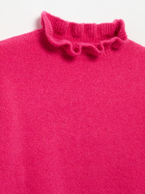 Camisola com gola alta ondulada - Kiabi