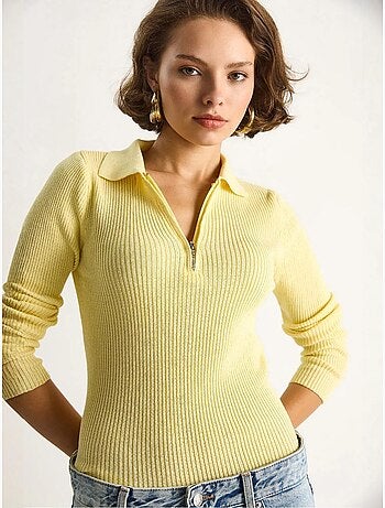 Camisola com gola com fecho de correr lucci