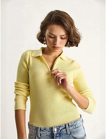 Camisola com gola com fecho de correr lucci