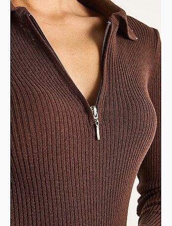 Camisola com gola com fecho de correr lucci