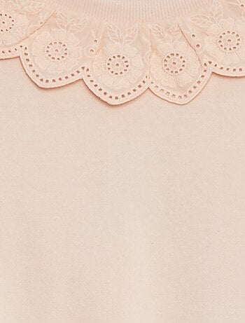 Camisola com gola com motivos