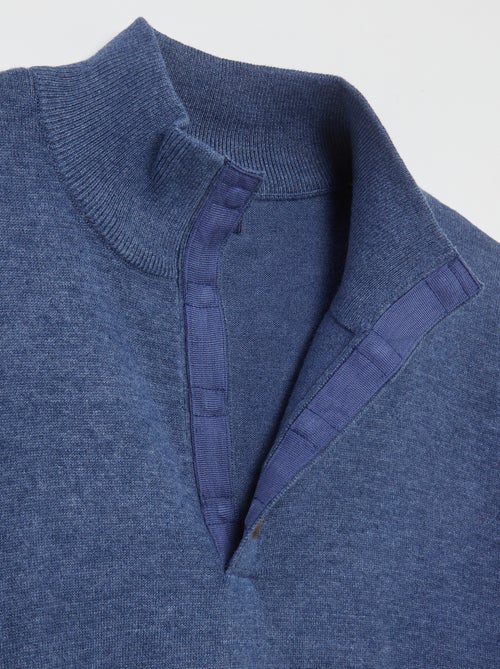 Camisola com gola de fecho  - So Easy - Kiabi