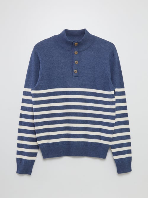 Camisola com gola de fecho  - So Easy - Kiabi