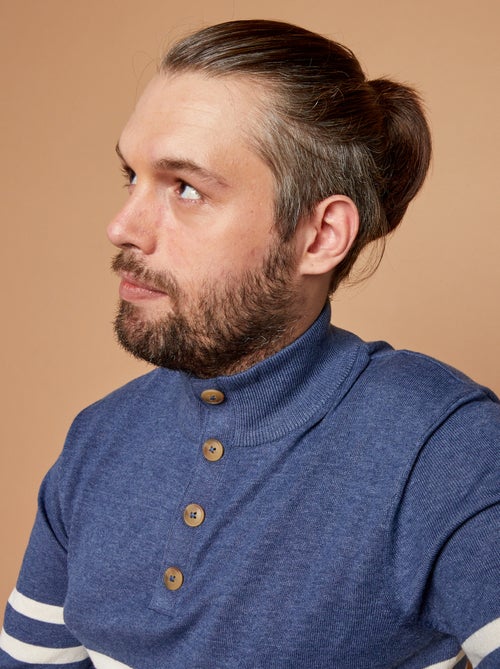 Camisola com gola de fecho  - So Easy - Kiabi