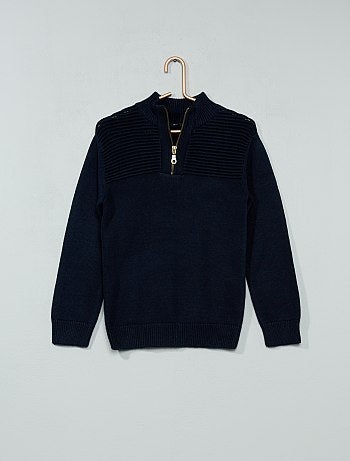 Camisola com gola de fecho - Kiabi