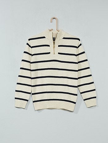 Camisola com gola de fecho - Kiabi