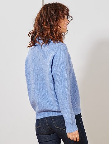 Camisola com gola de fecho - Kiabi