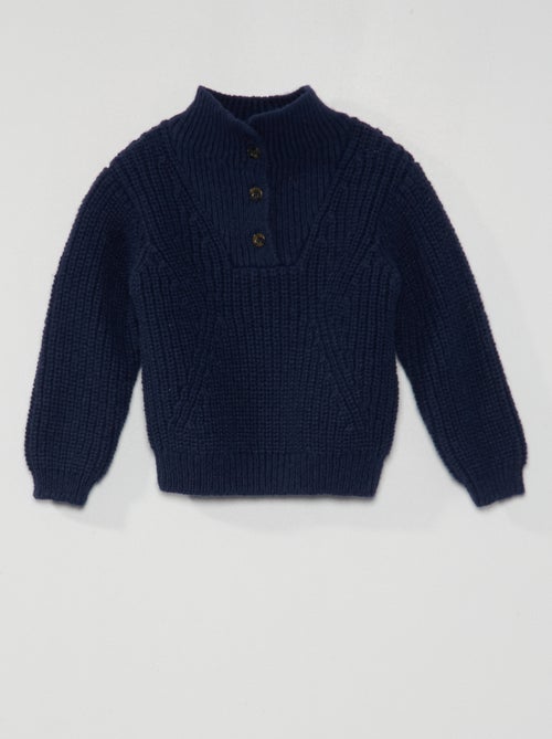 Camisola com gola de fecho - Kiabi