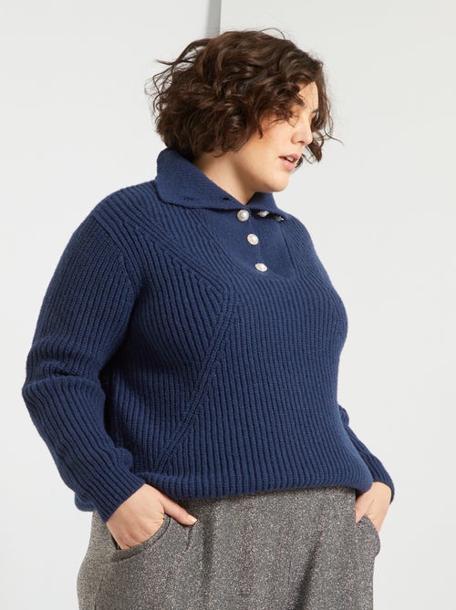 Camisola com gola de fecho - Kiabi