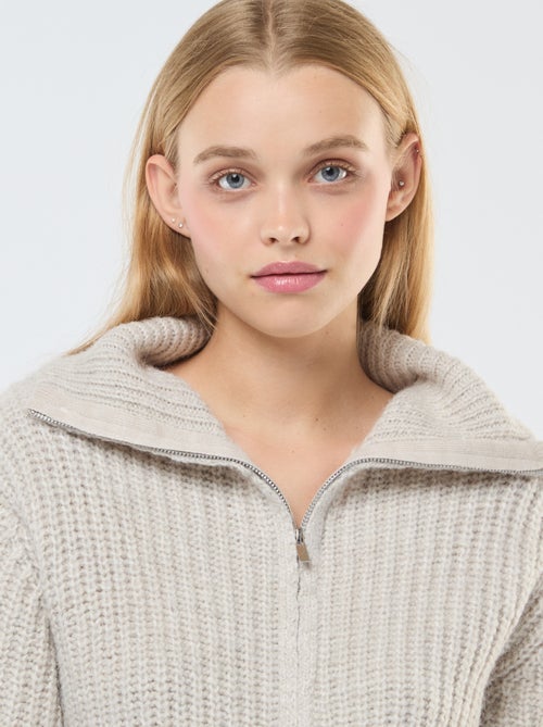 Camisola com gola de fecho - Kiabi