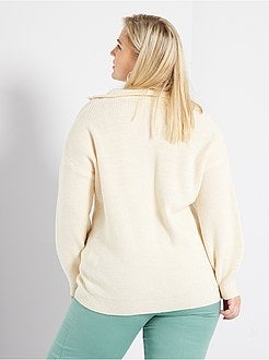 Camisola com gola de fecho - Kiabi