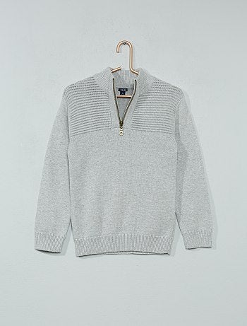 Camisola com gola de fecho - Kiabi