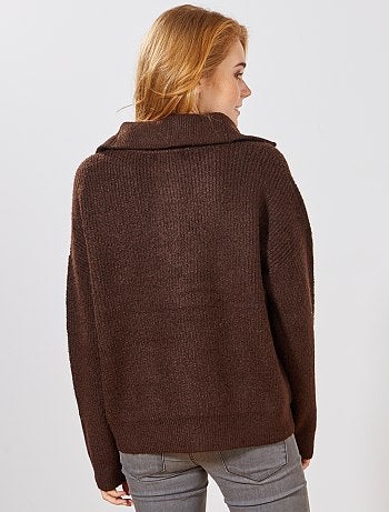 Camisola com gola de fecho - Kiabi