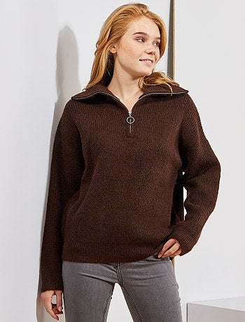 Camisola com gola de fecho - Kiabi