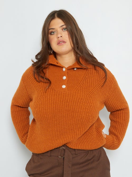 Camisola com gola de fecho - Kiabi