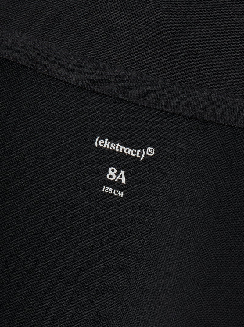 Camisola com gola de fecho Preto - Kiabi